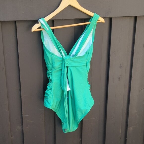 Cupshe Dessert & Daiquiris Shirred Tummy Control Plus Size 1 Piece OX 14-16 NWT - Picture 6 of 7